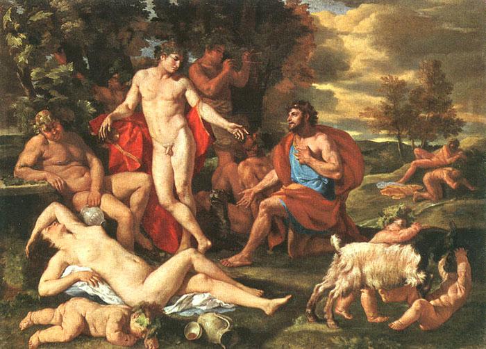 Nicolas Poussin Midas and Bacchus oil painting image